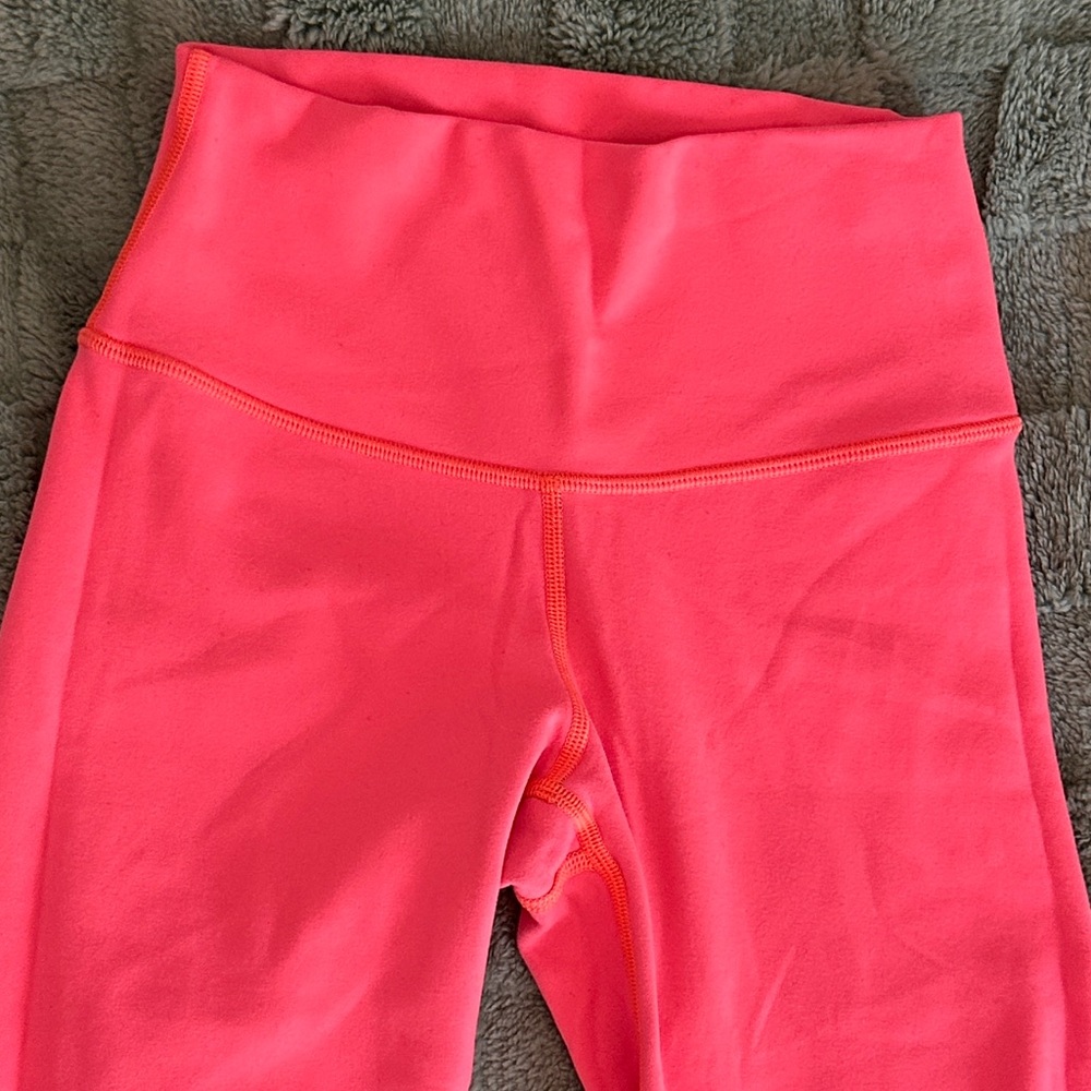 Lululemon Wunder Under Pant Leggings Grapefruit Reversible Pink/Gray - Picture 12 of 16
